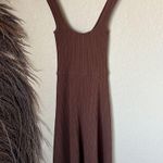 Vince Brown Ribbed Fit And Flare Dress Photo 3