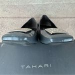 Tahari Wicked embellished grey slip on patent loafers pumps size 10 Photo 4