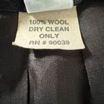 Vintage100% Wool CorporateCore Knee Length Pencil Skirt Black Size S Photo 7