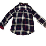 Miami Women's Blue & Red Plaid Pattern Button-Up Long Sleeve Shirt Size Small Photo 3