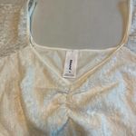 Abound  Cream Lace Ruffle Sleeve Square Neck Crop Top - Size‎ XL Photo 2