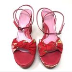 via spiga fabric ankle strap wedge sandals, Italy, size 9 Photo 1