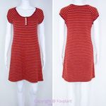 Free People red and yellow stripes wool cotton blend sweater dress, XS Photo 1