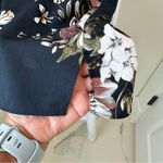 C&E Flutter Sleeve Floral Navy Blouse Size XS Photo 6