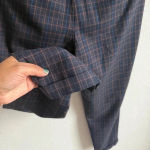 Loft  Women’s Marisa‎ Straight Career Casual Navy Brown Plaid Ankle Pants Size 8 Photo 10