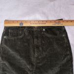 Superdry  Olive Green Corduroy Mini Skirt Raw Hem Size 28 Photo 8