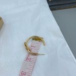 Do Everything In Love NWT  14KGP Big knotted  hoop earrings. Photo 6