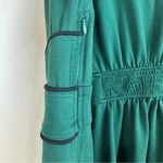 Eshakti  Custom Green with Black Trim Short Sleeve Knee Length Dress Large Photo 10