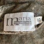 Maria Maruschka Sweden Lagenlook Pockets Linen A Line Long Sleeve Dress, Small Brown Photo 7