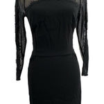 Sandro  Dress Size 1‎ / Small Black Mini Mesh Panel Photo 0