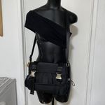 Topshop Nylon and Net Messenger Bag in Black Photo 2