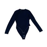 Donna Karan Black Wool Blend Long Sleeve Crewneck Bodysuit Women’s Size 4 Photo 2