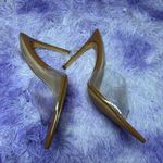 Liliana NEW  Tan & Clear Pointed Neutral Women’s Comfortable Sexy High Heels 9M Photo 3