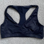 Beyond Yoga Racerback Sports Bra Metallic Navy Blue Activewear Size Womens Small Photo 0