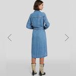 7 For All Mankind denim lustre midi dress size small in valentine Photo 2