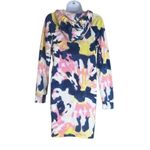 Bobbie Brooks Medium Blue Pink Tie Dye Hoodie Mini Dress NWOT Beach Cover Up Photo 1