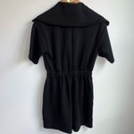Ostaug Romper Woman’s size M Black Short Sleeve Zip Photo 4