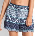 Seafolly Beach Shorts Blue and White Size S Coverup Shorts Photo 0