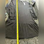 Loft Ann Taylor |  | Black 3/4 Length Sleeves Drop Ruffle Hem Dress Size XS NWT Photo 6