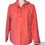 Soft Surroundings Bali pullover heathered orange hoodie tunic see drawstring pic Photo 0