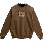 Vintage Top Stitch Day Breeze Sweatshirt Crewneck Embroidered Jeweled Brown PM Size undefined Photo 0