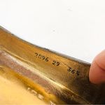 Barbara BUI black and gold patent leather buckle ankle flats Size 6.5 Photo 7