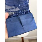 JS Collections Navy Blue Sheer Beaded Bolero Shrug Evening Jacket Size 4 Photo 12