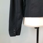 BANANA REPUBLIC FACTORY | Black Two Toned Notched Hem Blazer Blue Size 6 Photo 4