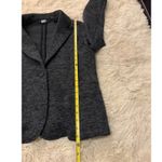 Lands End Womens Blazer Gray Knit Textured Jacket Career Casual Size M Photo 4