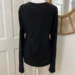 James Perse Standard Sz 3, Lg Slub LS Crew T Shirt Quiet Luxury Classic Black Photo 2