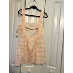 Altar'd State  Womens‎ Gingham Check Sundress Orange & White Sleeveless L NEW Photo 6