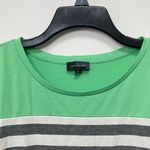 The Limited  Striped 3/4 Sleeve Top Green Gray White Colorblock Size Small Casual Photo 1