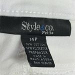 Style & Co  White Stretch Denim Mid Rise Cropped Capri Jeans Womens Petite 14 Photo 4