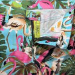 Loudmouth‎ Golf Flamingo Print Capri Cropped Pants size 10 Pink Size M Photo 3