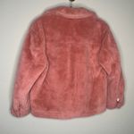 Coral Pink Faux Fur Jacket EUC Sz Medium Photo 4