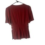 Knox Rose Size XS Floral Embroidered Boho Prairie Rust Orange Babydoll Top Photo 4