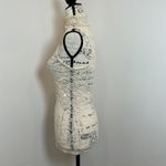 Buckle Black Lace Turtle Neck Sleeveless Top Ivory XS Photo 2