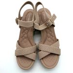 Vivaia Sally Pro Wedge Sandals Old Money Casual Knit Platform Comfort Almond 8.5 Photo 2