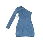 Staud Lindsey Dress Blue Ice off shoulder dress pearl beaded collar large NWTs Photo 5