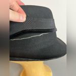 Banana Republic  100% Black Wool Fedora Hat Classic Vintage Style Unisex 2011 S/M Photo 6