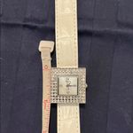 Gruen Silvertone Square Watch with Interchangeable Leather Straps Black Photo 4