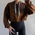 Urban Outfitters BDG Cropped Brown Jacket Hooded XL Photo 0