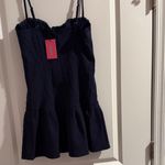 Edikted NWT Cupped Drop Waist Mini Dress. Navy. M Photo 2