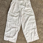 Sigrid Olsen Wide Leg Linen Pants in Women's Size Large in Ivory Beachwear Photo 0