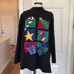 Vintage patchwork Christmas designs mockneck Black Size L Photo 1