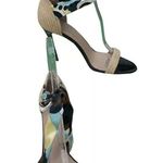 Donald Pliner Neutral Black Multi Couture Silk Fabric Ankle Tie Shoe $310 NWT Size 7.5 Photo 6