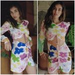 With Jean WITH JÉAN Hermana Mini Dress, Viola Tricolor, Small Photo 1