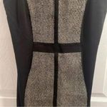 Esley NWT  Black Fitted SILVER metallic Print Bodycon Party Event Dress Photo 5