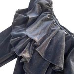 MISA Los Angeles Mielle Velvet One Shoulder Ruffle Top XS NWT Photo 4