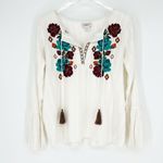 Ariat NWT Reflections Floral Embroidered Blouse S White Photo 1
